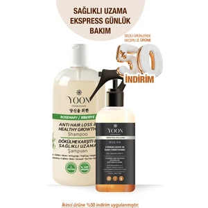 2'li Vegan Saç Spreyi - Biberiye Şampuanı - 7 Doğal Aktif - Keratin ve Kolajen İçeren - Saç Bakım Seti