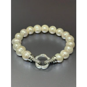 Duran Takı Gerçek Inci Gümüş Bileklik