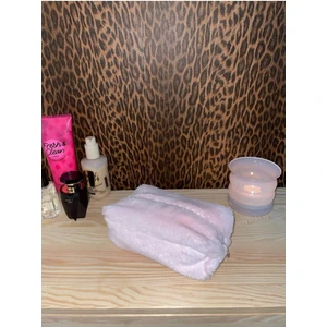 Mute Bag Baby Pink Peluş Makyaj Çantası / Tozpembe Peluş Makyaj Çantası (20*10)