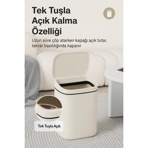 Sensörlü Çöp Kovası 16L Otomatik Kapak Temassız