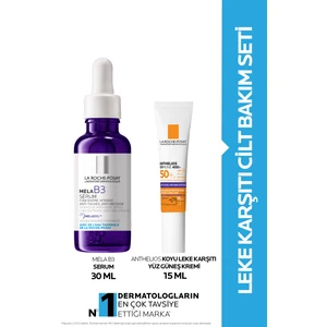 La Roche-Posay Leke Karşıtı Cilt Bakım Seti Mela B3 Serum ve Anthelios Güneş Kremi