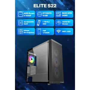 Game Garaj Elite S22 Amd Ryzen 5 7500F 32GB Ram 1tb SSD RTX5070 120MM Sıvı Soğutma Freedos Oyuncu Oem Paket