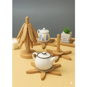 4'lü Çok Fonksiyonlu Açılır Ahşap Nihale Seti