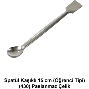 Spatül Kaşıklı 15 cm Öğrenci Tipi (430 Paslanmaz)