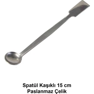 Spatül Kaşıklı 15 cm Paslanmaz Çelik