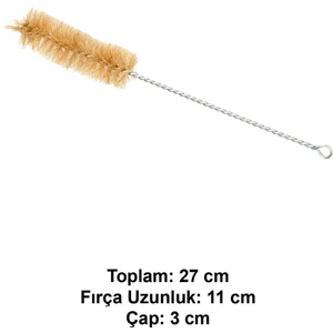 Tüp Temizleme Fırçası - Büyük Boy 27 cm / Çap: Ø 3 cm