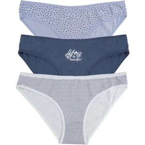 Koza İç Giyim Kadın 3'lü Pamuklu Basic Külot