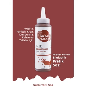Melwiss Chocolate Sütlü Tatlı Sosu 330 Gr - Waffle Krep Pankek Sosu