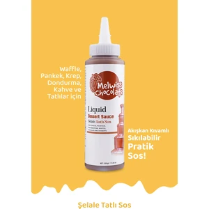 Melwiss Chocolate Fondü Şelale Tatlı Sos 330 G - Waffle & Krep & Pankek & San Sebastian Sosu