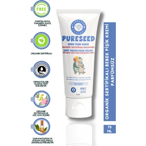 Pureseed Natural Organik Sertifikalı Bebek Pişik Kremi Parfümsüz - 75 ml