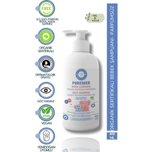Pureseed Natural Organik Sertifikalı Bebek Şampuanı Parfümsüz - 400ML