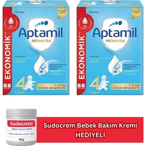 4 Pronutra Çocuk Devam Sütü1200 gr x 2 Adet(Sudocrem Hediyeli)
