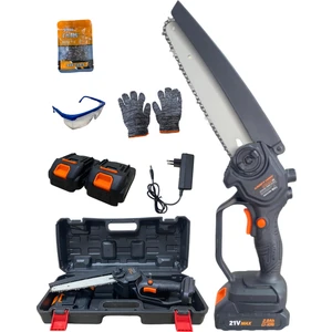 Kraft Hart Otomatik Yağlamalı Şarjlı El Testeresi Ağaç Odun Dal Kesme Budama 8"