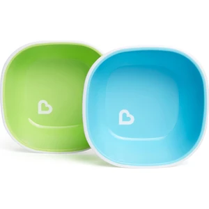 Sıçramayı Engelleyen Kase Seti | 6 Ay+ | 2 Adet | Yeşil/Mavi | Kaymaz Taban | BPA İçermez