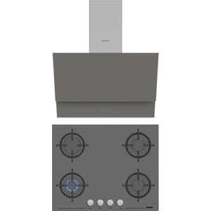 Trend Silver 2'li Cam Ankastre Set (Ocak + Davlumbaz)