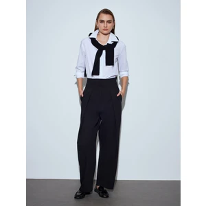 72236 Pileli Balon Pantolon-Siyah