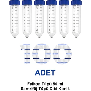 Falkon Tüpü 50 ml / Santrifüj Tüpü - Dibi Konik - 100 Adet