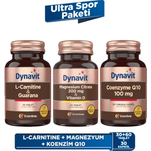 L-Carnitine Guarana & Magnesium Citrate 200 mg Vitamin D & Coenzyme Q10 100 mg - Ultra Spor Paketi