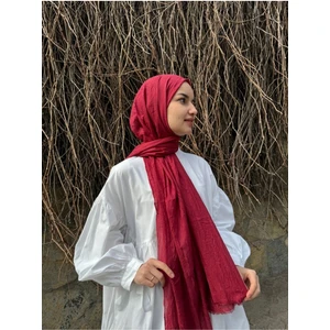 Bambu Crash Şal Tesettür Vişne