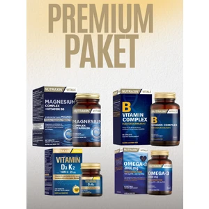 Magnezyum + D3 K2 + Omega 2000 + B Complex 4’lü Premium Set 60 Tablet Aromasız
