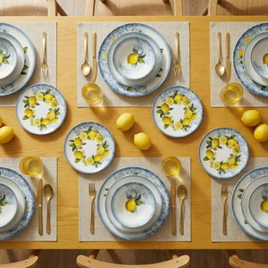 Güral Porselen Camelia 24 Parça 6 Kişilik Yemek Takımı 41963-Limon
