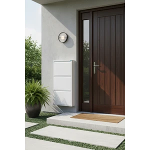 Metal Ayakkabılık 3 Lü Beyaz