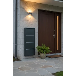 Metal Ayakkabılık 4 Lü Antrasit Kilitli Model