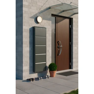 Metal Ayakkabılık 5'li Antrasit Kilitli Model