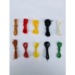 Gulistan Pazarı Karışık Renk,inceli ve Kalınlı Tesbih Ipi.kolye Ipi.. Üçer Metrelik On Adettir