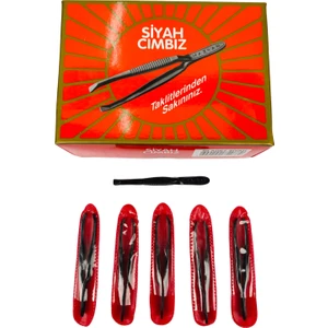 Cımbız 5 Adet Siyah Renkli Yerli Üretim Dayanıklı ve Profesyonel Kalite