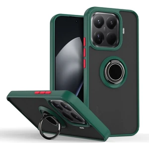 Xiaomi 15T Pro Uyumlu Kılıf Montreal Yüzüklü Mıknatıslı Silikon Koyu Yeşil