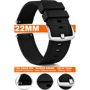 Huawei Watch Gt Gt2 Gt3 Gt4 Gt5 Pro 46mm-Xiaomi Redmi Watch 5 Active-Lite 22mm Nato Kumaş Saat Kordonu TB1