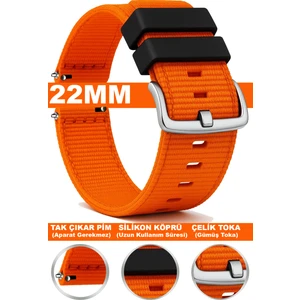 Huawei Watch Gt Gt2 Gt3 Gt4 Gt5 Pro 46mm-Redmi Watch 5 Active-Lite 22mm Nato Kumaş Saat Kordonu