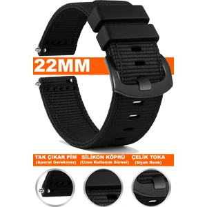 Huawei Watch Gt Gt2 Gt3 Gt4 Gt5 Pro 46mm-Xiaomi Redmi Watch 5 Active-Lite 22mm Nato Kumaş Saat Kordonu TB1