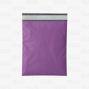 Svs Etiket Plastik Cepsiz Lila - Pembe Kargo Poşeti - 25X30+5 / 100 Adet