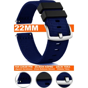 22mm Fossil-Welder-Wesse-Casio-Armani-Omega-Seiko-Tissot Saat Uyumlu Nato Kumaş Saat Kordonu Kayışı MR1