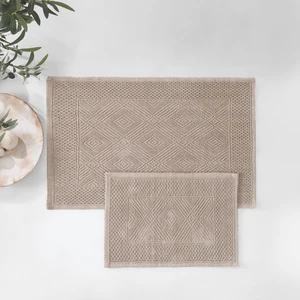 Lora Pamuklu Banyo Paspası Seti - Bej