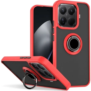 Xiaomi 15T Pro Uyumlu Kılıf Montreal Yüzüklü Mıknatıslı Silikon Kırmızı