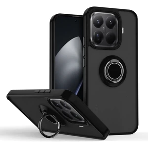 Xiaomi 15T Pro Uyumlu Kılıf Montreal Yüzüklü Mıknatıslı Silikon Siyah