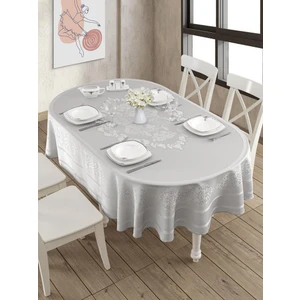 Karna Home Pano Jakarlı Caramel Oval Masa Örtüsü