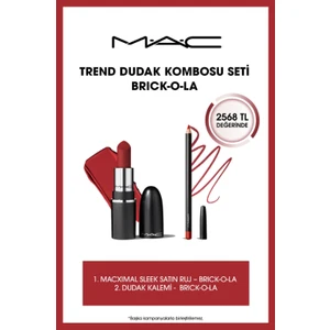 Trend Dudak Kombosu Seti Brick-O-La Makyaj Seti Mat Ruj ve Kalem ile Günlük Kullanım İçin