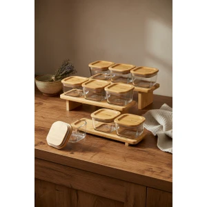 Lunaya 9'lu Bambu Standlı Kahvaltılık Seti