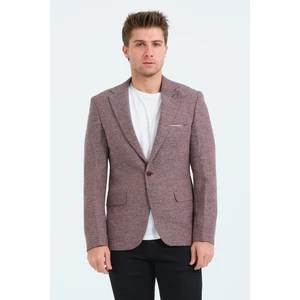Erkek Slim Fit Blazer Ceket Kiremit