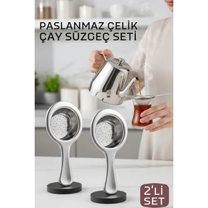 Premium Çay Süzgeci Seti - 2’li Profesyonel Gurme Serisi, Ultra İnce Gözenek 721304