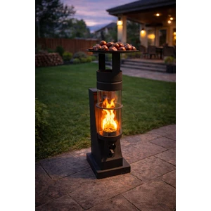 Pelet Sobası Mini Model | Balkon & Teras Isıtıcısı | Modern Tasarım