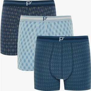 Erkek Ekose Desenli 3'lü Boxer