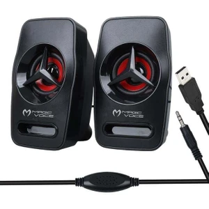 Magicvoice T-19 1+1 USB Pc Mini Hoparlör - Speaker (2*3 Watt - 4 Ohm)