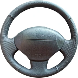 İskender Oto Aksesuar Direksiyon Klıfı Renault Megane 1 - Kangoo 1 Model 2002  -  2008 Sport Siyah Dikiş KENDİ DERİSİ SÖKÜLMEDEN YAPILIR Detay Deri Direksiyon