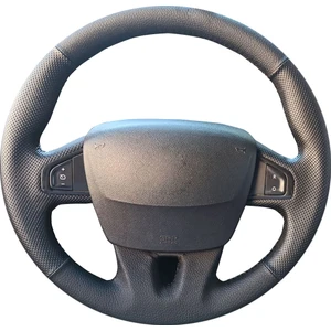 İskender Oto Aksesuar Direksiyon Klıfı Renault Fluence - Kangoo 4 Sport Sİyah Dikişli Tuşlu Kapaksız Direksiyon Detay deri direksiyon