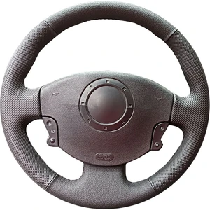 İskender Oto Aksesuar Direksiyon Kılıfı Fiat Linea-Punto-Doblo-Fiorino Tuşlu Paket Bentley Düz Desen Siyah Dikiş Detay deri direksiyon